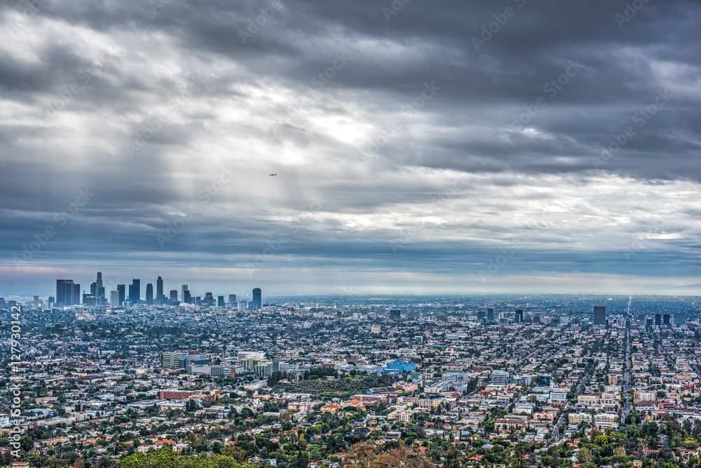 dramatic sky over Los Angeles