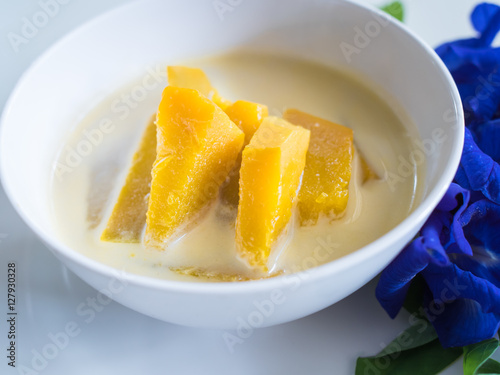 Potato in coconut milk Thai style dessert.