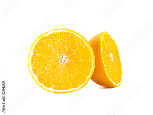 fresh orange on white background.
