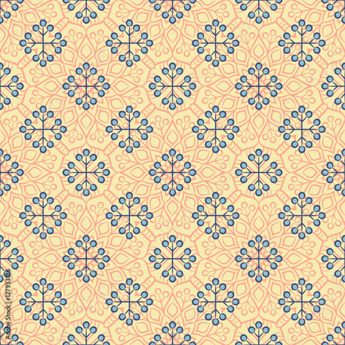 Ethnic floral seamless pattern