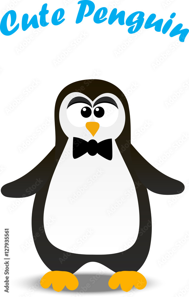 Obraz premium cute Christmas penguin