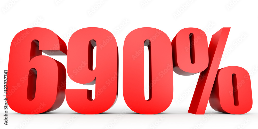 Discount 690 percent off. 3D illustration. Discount 690 percent off. 3D illustration.