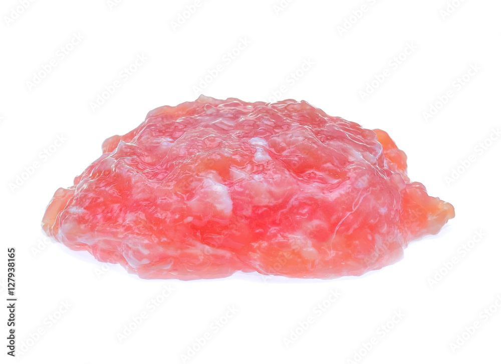 Raw fresh minced meat isolated on white background. Raw fresh minced meat isolated on white background.