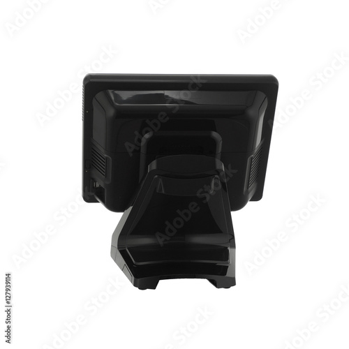 Point Of Sale System with Screen Monitor On White Background