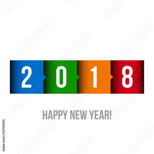 Happy New Year 2018 vector