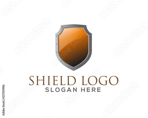 Free Download shield with glass shadow logo - GFXLoad
