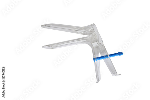 Disposable speculum for gynecological examination photo