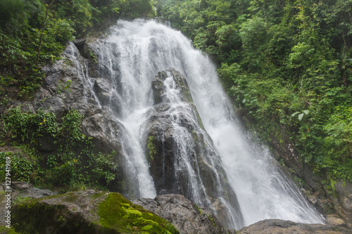 Pun Ya Ban Waterfall at Lamnam Kra Buri National Park in Ranong 