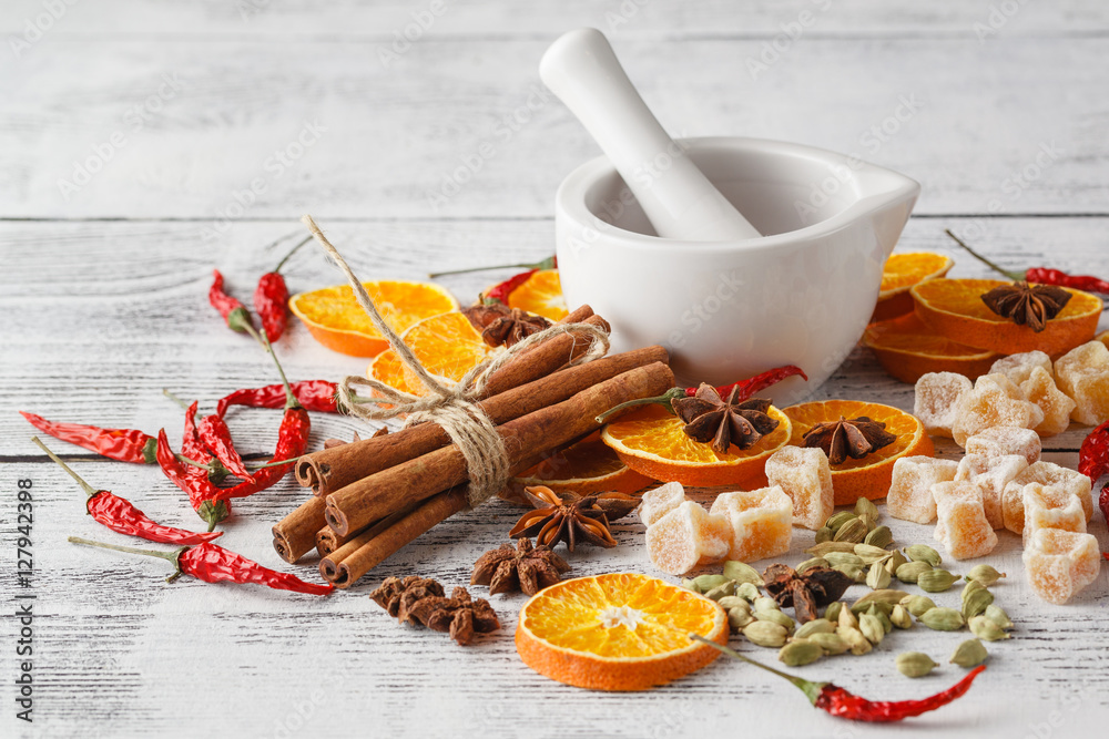 Fototapeta premium homemade gingerbread spices - herbs and spices