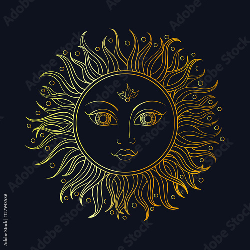 ethnic sun ornament.