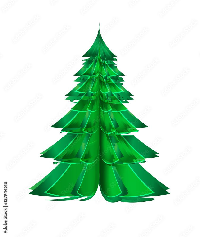 Christmas tree, color illustration, with a star. Simple modern abstract design, graphic element vector. Christmas tree, color illustration, with a star. Simple modern abstract design, graphic element vector.