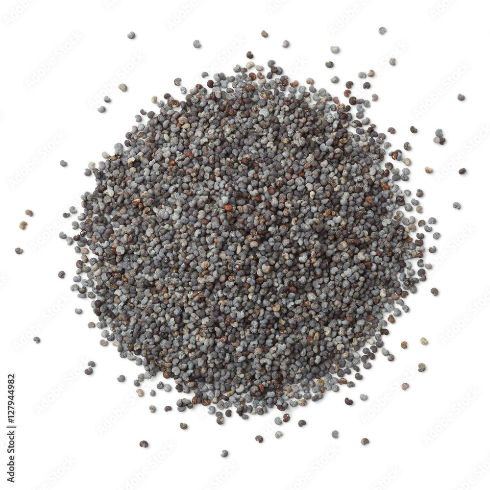 Heap of blue poppy seeds Heap of blue poppy seeds