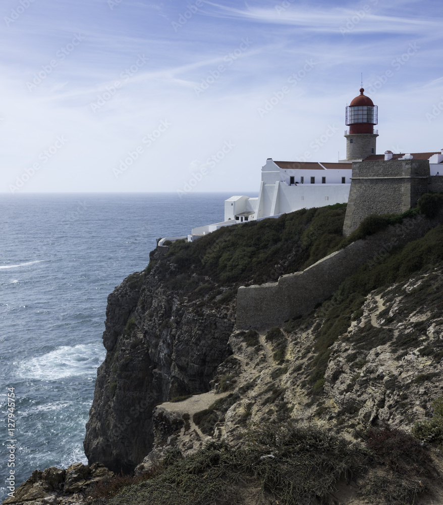 lighthouse of sagres in south portugal