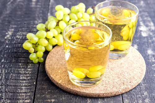 Two glasses with grape juice