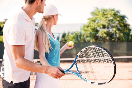Side view of tennis couple © Drobot Dean