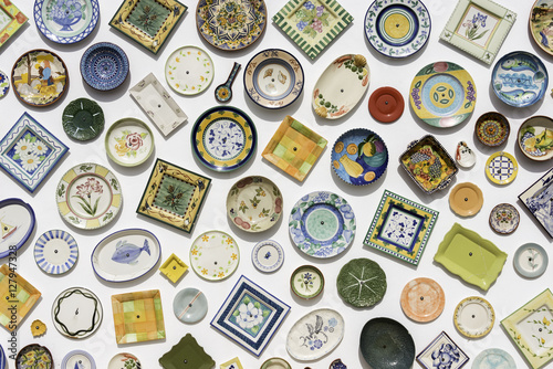 Typical Portuguese ceramics in sagres Portugal
