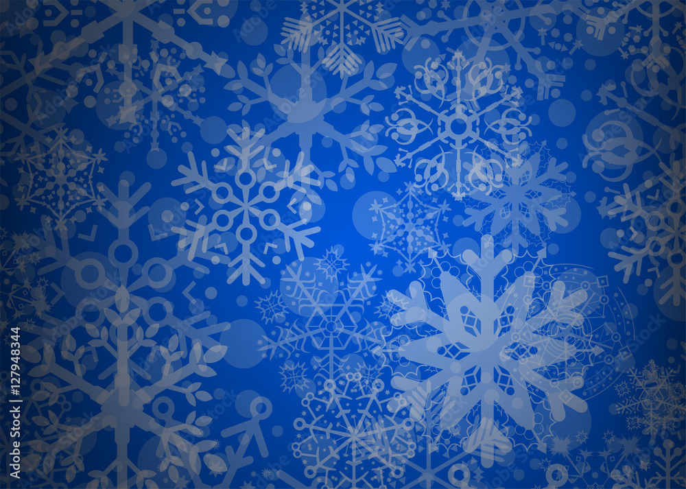 blue christmas background and snowflakes blue christmas background and snowflakes
