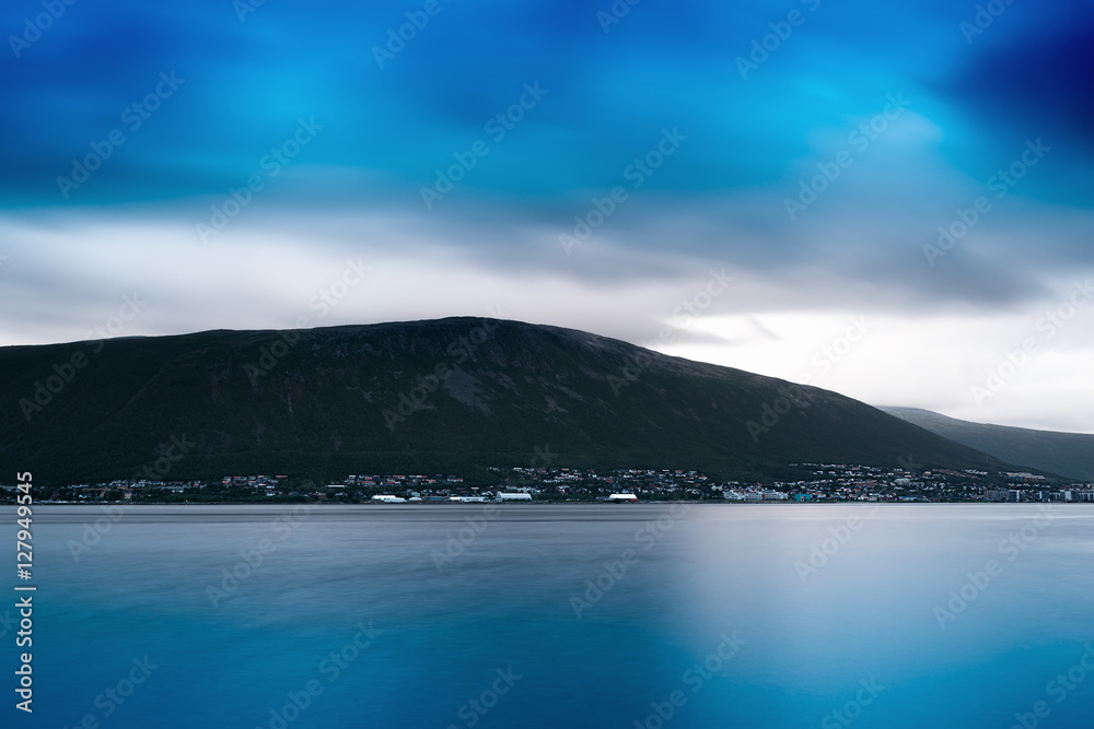 Classic Norway community landscape background