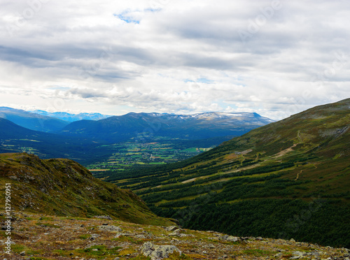 Norway mountain slope landscape background