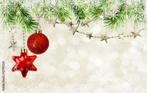 Christmas garlands with sta...