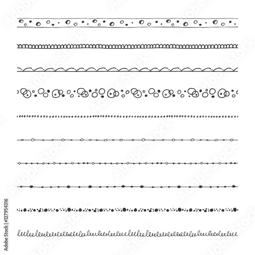 hand drawn vector borders, design elements