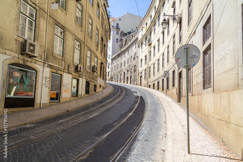 a winding road in Lisbon © misign