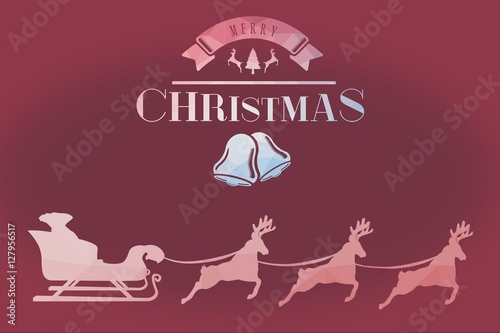 Composite image of merry christmas message photo