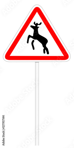 Warning traffic sign - Wild animals