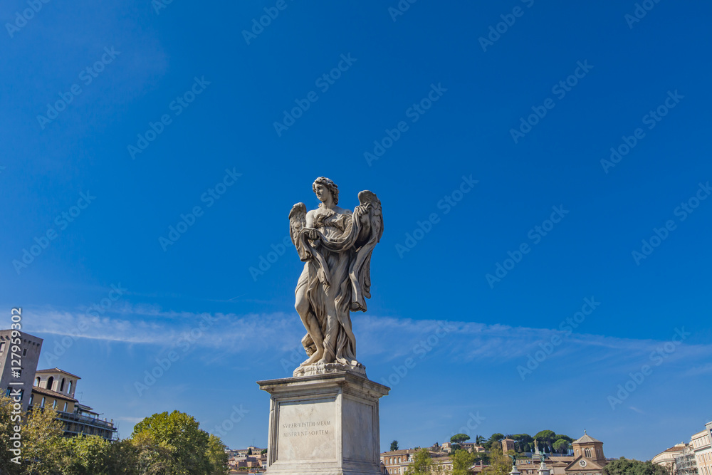 Obraz premium Angel statue at Sant Angelo Bridge in Rome