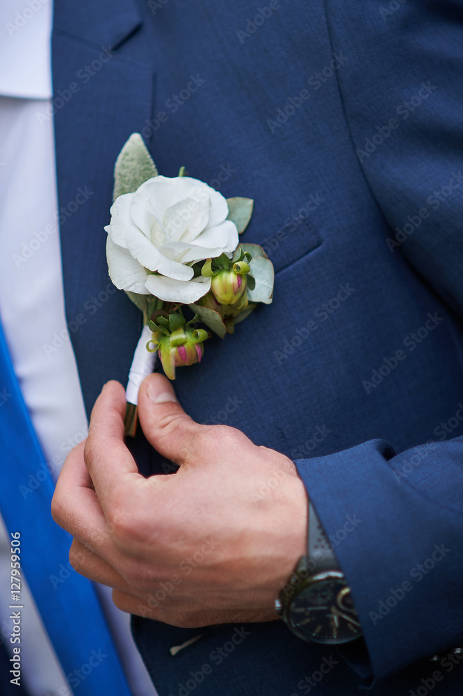 groom dress boutonniere on a jacket groom dress boutonniere on a jacket