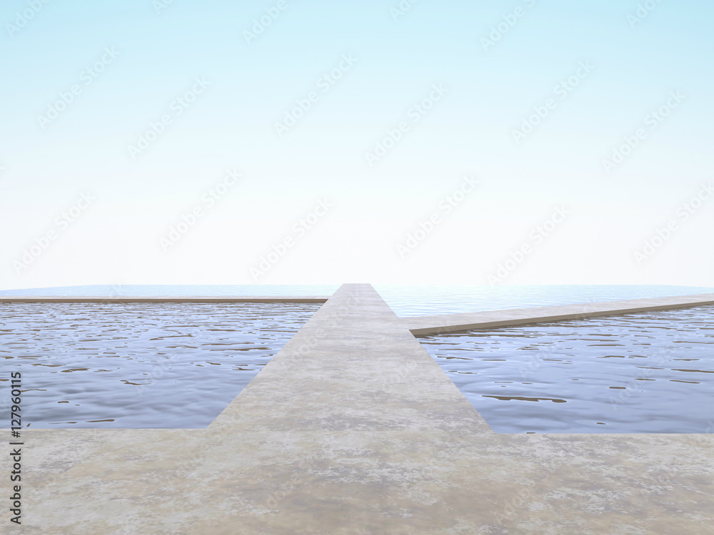 Sea Sky Bridge  - Beach View from summer and Background