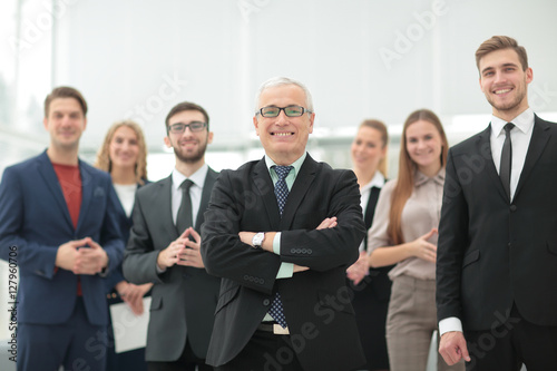 The team of the successful people with their boss