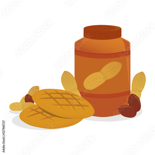 peanut butter cookies and jar
