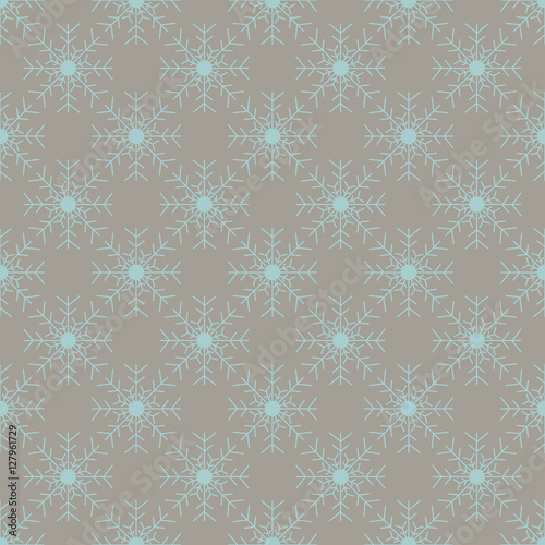 Christmas snowflakes seamless background. 