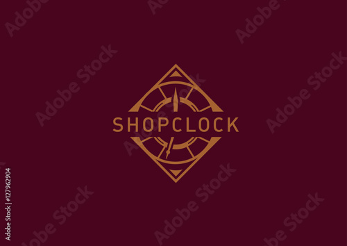 Creative abstract logo for store hours