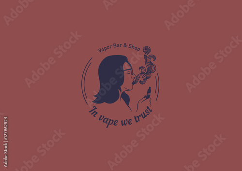 Creative logo for the shop or bar vape