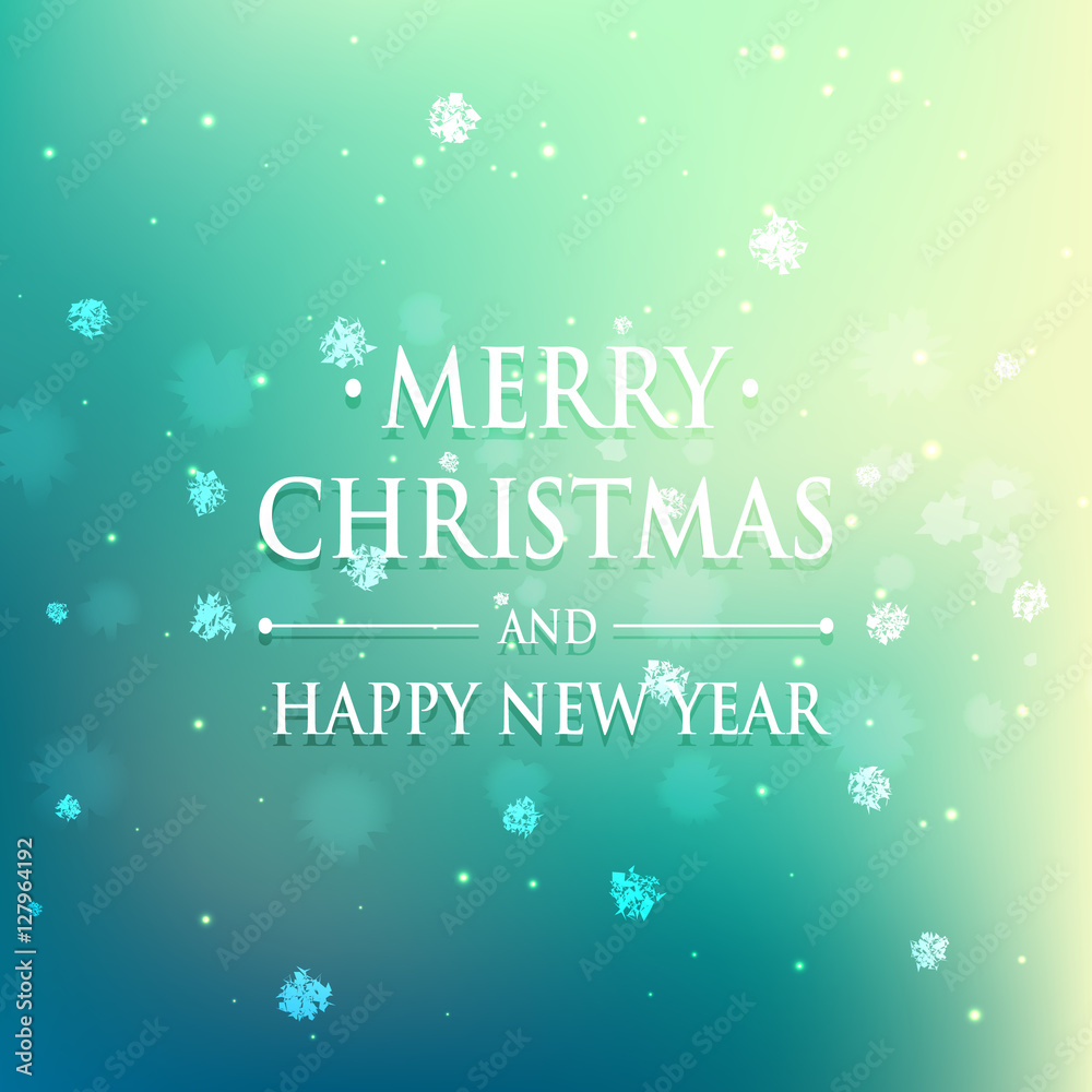 Greeting Christmas and New Year card
