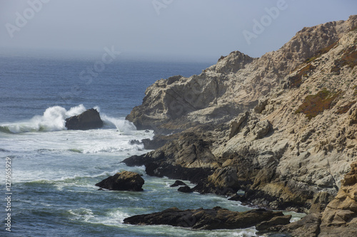 Rocky piece of California coastline at Montara State, south of San Francisco near Half Moon Bay. California.