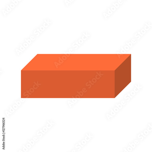Flat icon brick. Vector illustration.