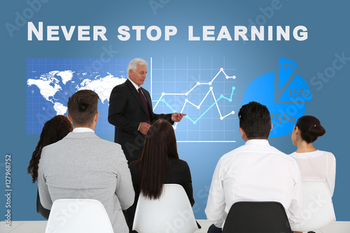 Business trainer at confere...