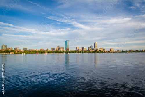 The Boston skyline and Charles River, seen from Cambridge, Massa
