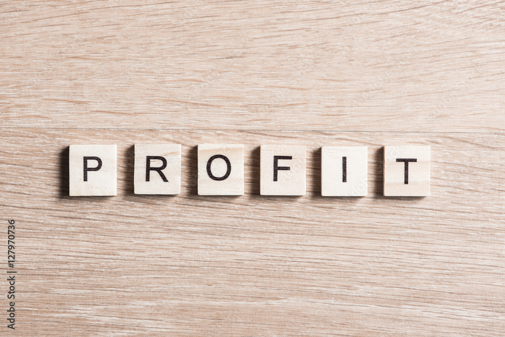 Fototapeta premium business conceptual word of wooden elements with letters