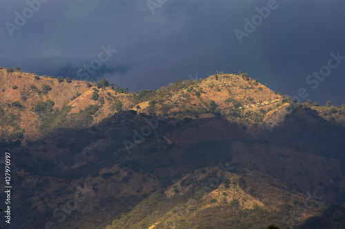 The natural mountains morning in Guatemala photo