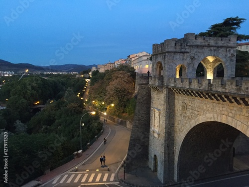 Photography old town in pamplona cuty spain