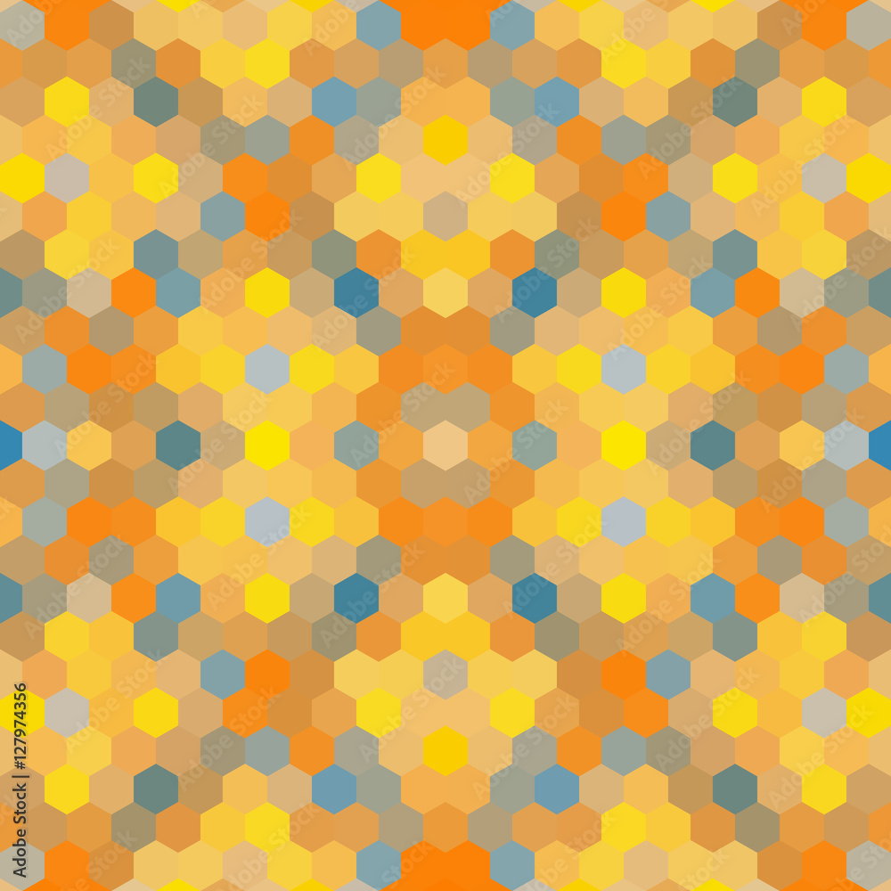 Kaleidoscopic low poly hexagon style vector mosaic background