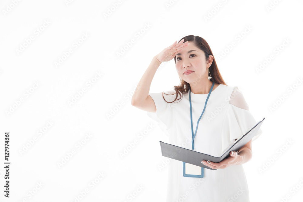 OLポートレート・ミドル女性(白バック)