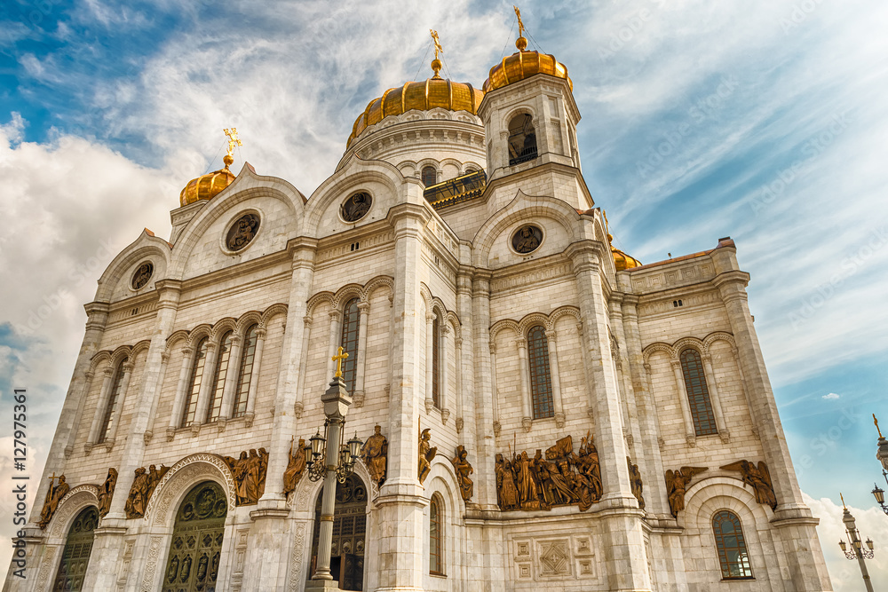 Cathedral of Christ the Saviour, iconic landmark in Moscow, Russ Cathedral of Christ the Saviour, iconic landmark in Moscow, Russ