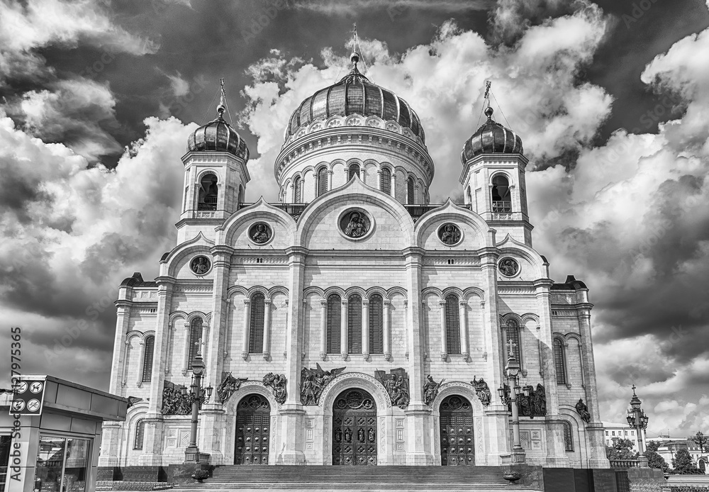 Cathedral of Christ the Saviour, iconic landmark in Moscow, Russ