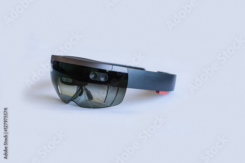 virtual reality glasses isolated on white background