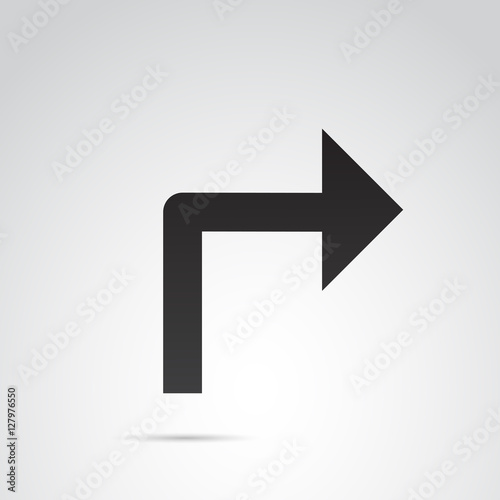 Arrow icon isolated on white background. Vector art.